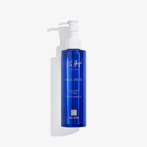 Pier AUGE-USA Total Cleansing Oil for sensitive skin, 6.7oz, showing a clear bottle with gentle cleansing formula