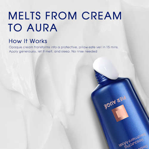 Pier AUGE-USA Douce Aura Overnight Sleeping Mask with PDRN and HP-DNA for skin barrier repair, 1.7oz jar.